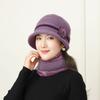 Hat for Women In ColdSeason Plus Velvet Thickened Wool Hat Style Mother Cotton Hat Outside Warm Ear Protection Knit Hat
