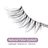 Half EyeLashes 5 Pairs Manga Lashes Clear Band Natural False Crisscross Eyelashes Wispy Short Cat Eye Eyelash Extension