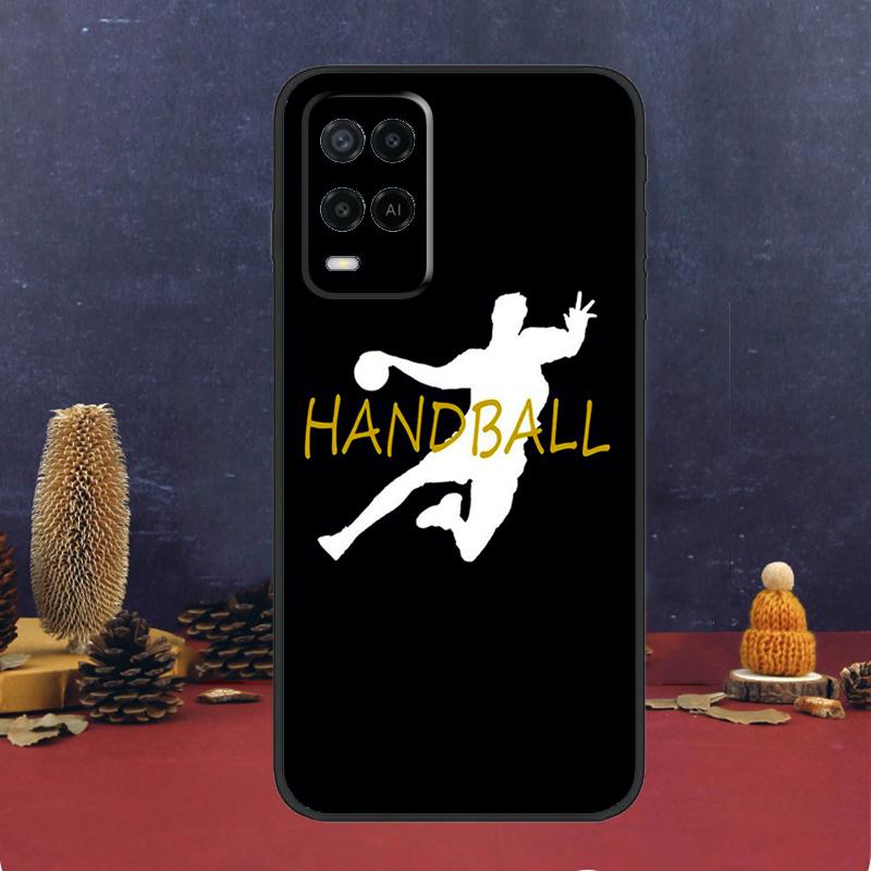 Handball Sport For OPPO A96 A76 A16 A54 A74 A94 A58 A78 A98 A5 A9 A53 A52 A72 A91 A15 A17 A57 A77 A79 Case