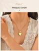 Personalized Heart Photo Pendant Necklace, Customized Image Picture Locked Necklace Jewelry for Women