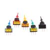 12V Led Toggle Switch 3-Pin 10A 3-Pin Asw-14D Short Handle With Led Lights Waterproof
