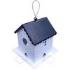 Large Capacity House Shape Bird Feeder Squirrel Proof Leak-Proof Bird Feeding Station Windproof Metal Hanging Bird Feeder