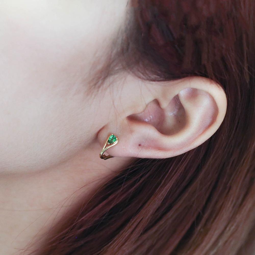 925 Sterling Silver Luxury Light Green Zircon Stud Earrings For Women Fine Jewelry Accessorie