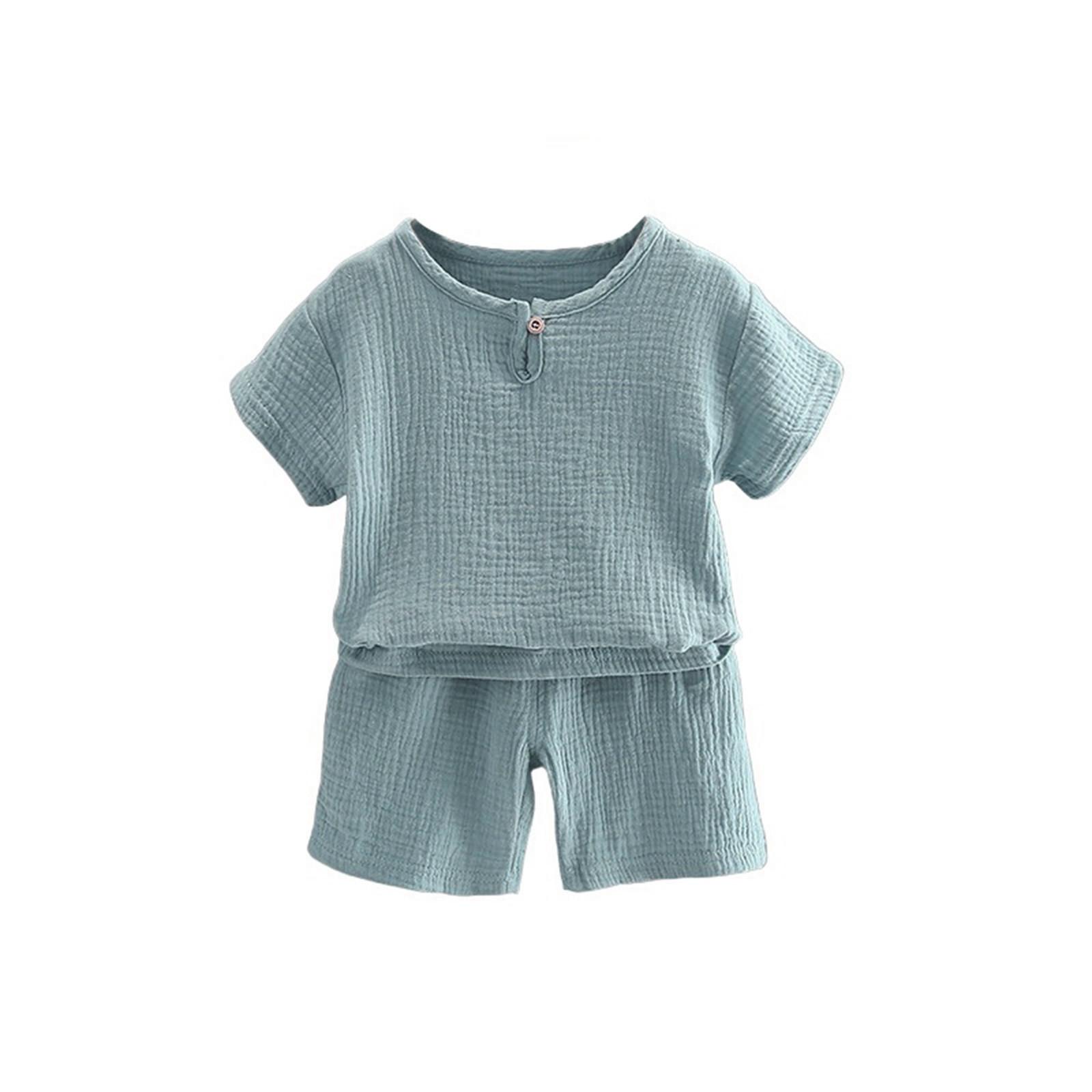 

Baby Boys Girls Short Sets Cute Dinosaur Floral Print Short Sleeve Tops Round Neck Short Pants Two Peice Sets Outfits 90