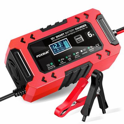 Em Prostownik Foxsur 12V 6A Lcd