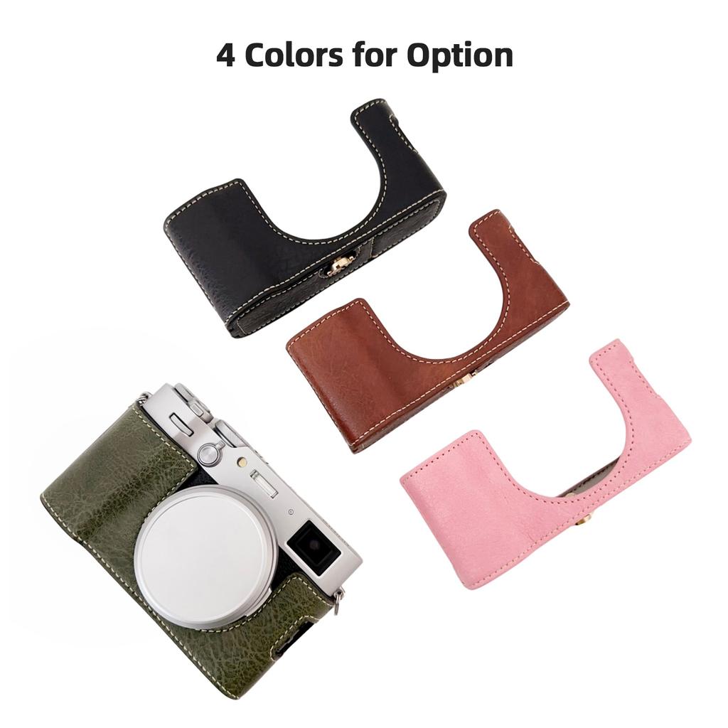 Portable Camera Protective Case Retro Style Camera Case Carry Bag Opening Bottom Design with Shoulder Strap Replacement