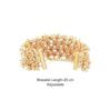 Antique Gold Tone Multi strand Clustered Pearls Ethnic Bracelet For Women