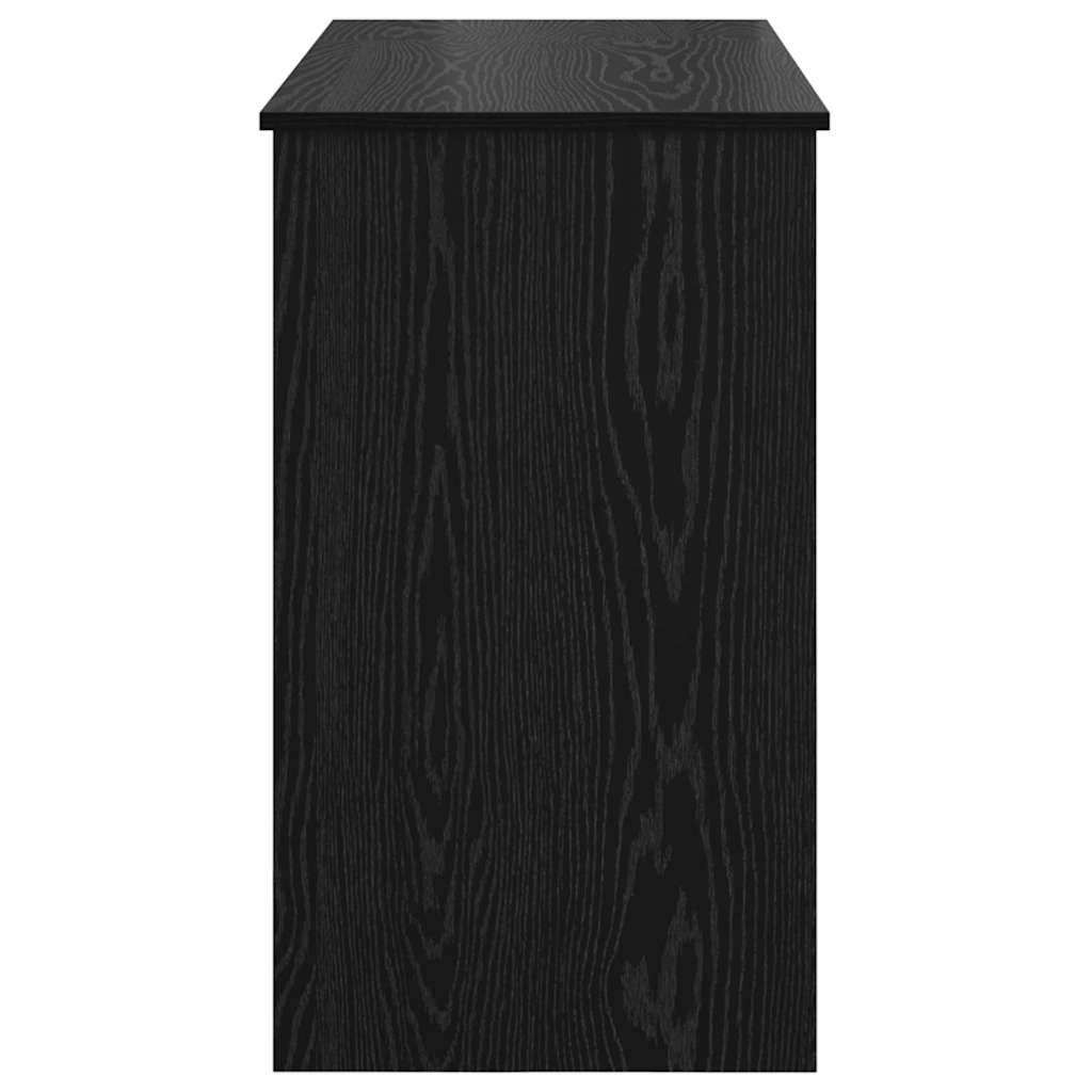 Cosmetic Table with Mirror Black Oak Effect 100 x 45 x 76 cm