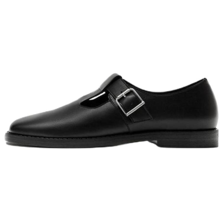 

Zara Кожаные Винтажные Удобные Туфли Мэри Джейн с Пряжкой Мужские Туфли Черные 2404620800 44