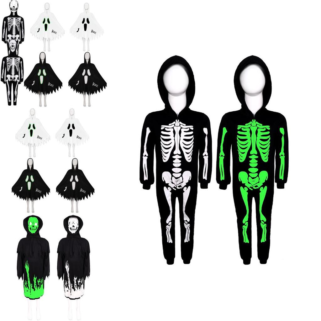 Skull Cosplay Costume With Glowinthedark Effect For Halloween And Cosplay Events