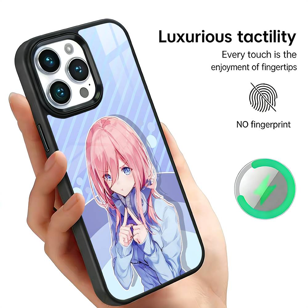 

M-Miku N-Nakano Phone Case For IPhone17 16 15 14 13 12 11 Plus Pro Max Plus Wireless Charger Cover Funda iPhone17Air