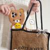 3D Rilakkuma Bear Hugging Duck Silicone Phone Case Soft Shockproof Cute Cartoon Cover for iPhone 17ProMax 17 16 15 14 13 Pro Max