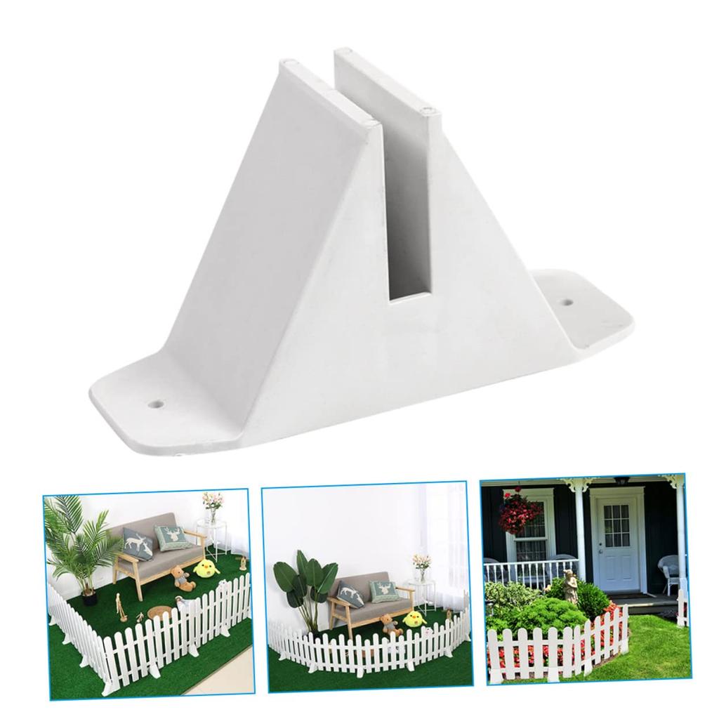 OUNONA 4-Piece Interior Accessory Support Paws for Pet Gates and Fences, Triangular Stabilizer Supports for Indoor Pet Fences, Plastic