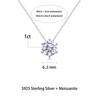 M-JAJA Moissanite Pendant Necklace 1/2/3ct Diamond Necklace S925 Silver Clavicle Chain for Women 18K Gold Plated Trendy Jewelry