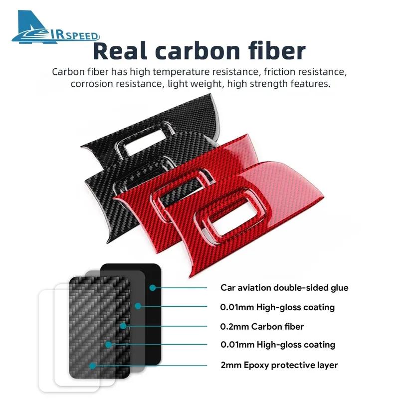 Real Soft Carbon Fiber LHD RHD Car Car Window Lift Panel Sticker Trim Accessories For Chrysler 300 300C 2011 2012 2013 2014