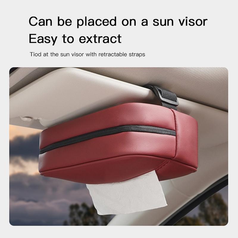 Car SeatBack Tissue Storage Box Sun Visor Paper Towel Organizer Bag For Honda Civic Fit Jazz Accord Pilot CRV Odyssey Passport C CB0