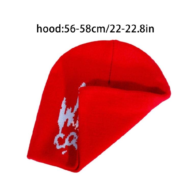 Jacquard Letter Hat Girls Bonnet 2000S Cool Girl Hat Women Headdress Casual Hat