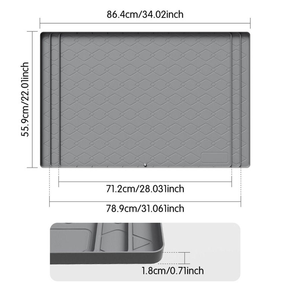 Multi-Function 34" x 22" Under Sink Mat Silicone Waterproof Cabinet Liner Easy to Clean Sink Tray for Kitchen Bathroom
