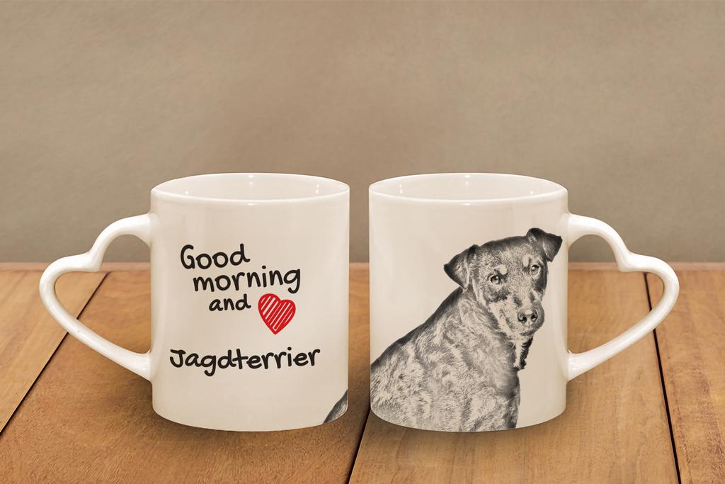 Jagdterrier - Cup with a Dog, Adorable Cup with a Heart-shaped Handle, Universal Gift from the Art-Dog Brand