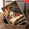 Halloween pearl painting art full pearl handmade diy home decorations raven crow skull roses candles book ornaments creative crafts