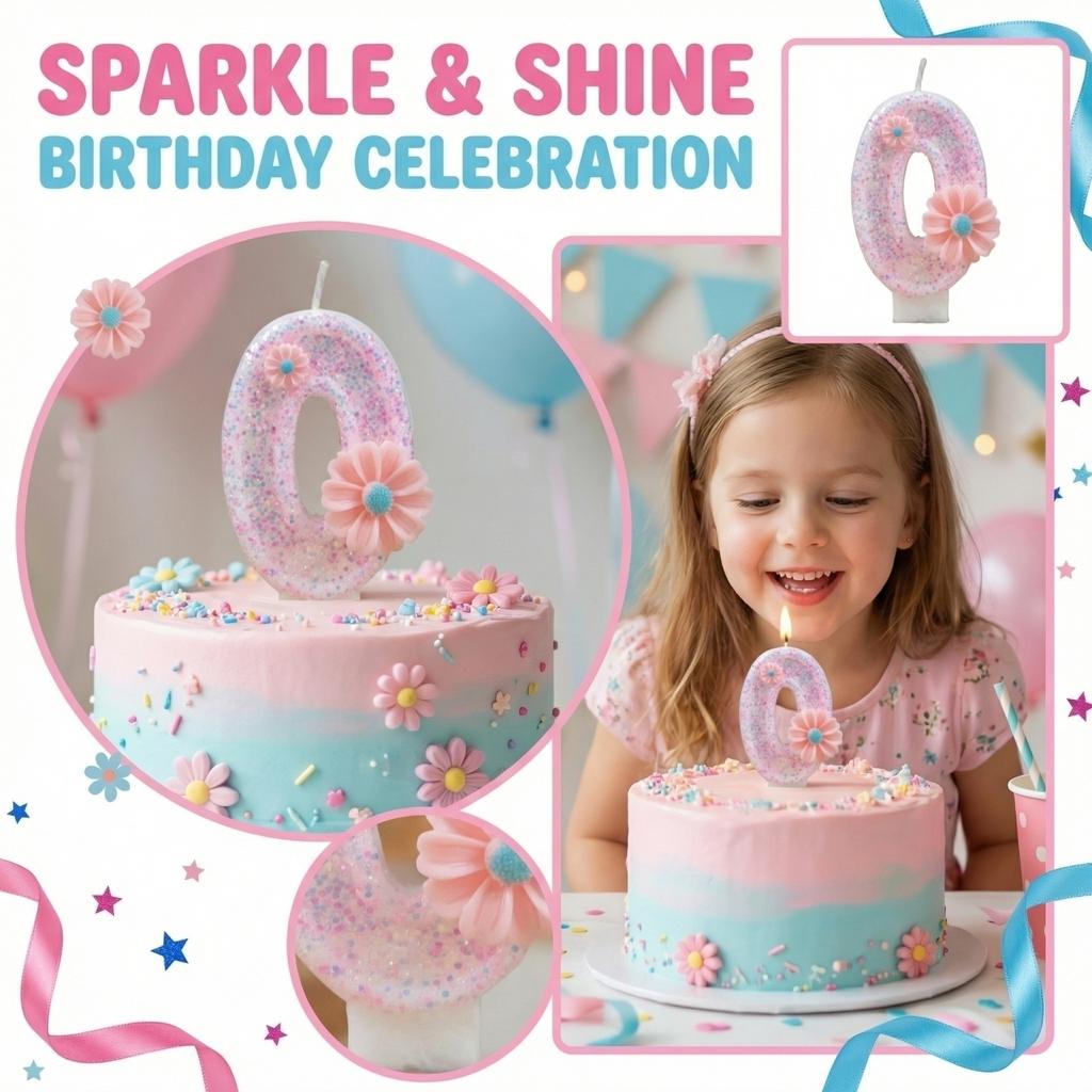 Fashion Cartoon Creative Birthday Candles Party Digital Candles