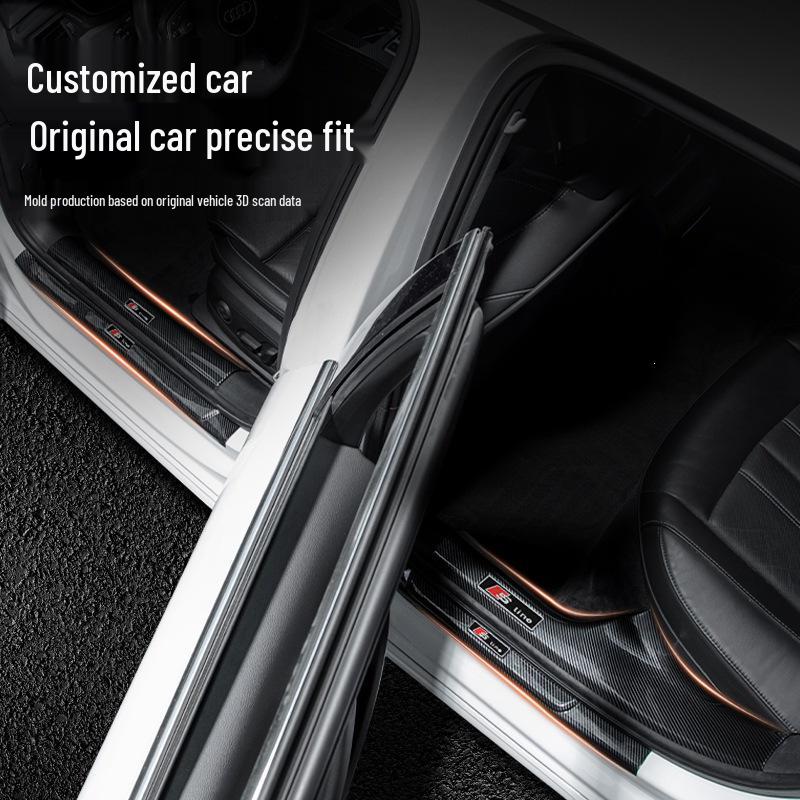 Carbon Fiber Texture Door Sill & Trunk Protector for IM LS6/LS7/L6 - 25 Models Compatible