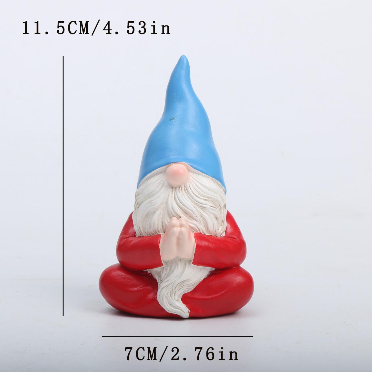 

1 шт. Причудливые садовые гномы-йоги - Арт-деко, статуэтки на тему фей для улицы, идеально подходят для праздников и декора двора, садовый гном