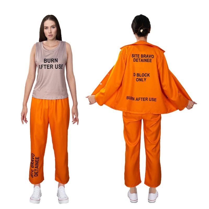 Halloween Luigi Kostyme Fangeuniform 5 Cosplay onesie Oransje Fangeuniform