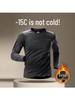 Men's Winter Quick-Dry Velvet Running Base Layer Long Sleeve T-Shirt for Autumn Training