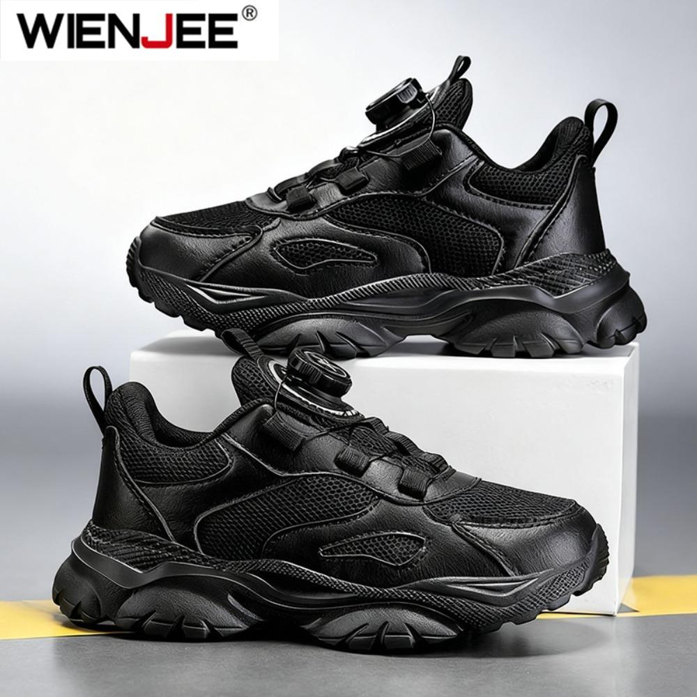 Children'S Fashion Sports Shoes Breathable Student Black School Walking Shoes Anti-Skid Boys& Girls Casual Running Sneaker