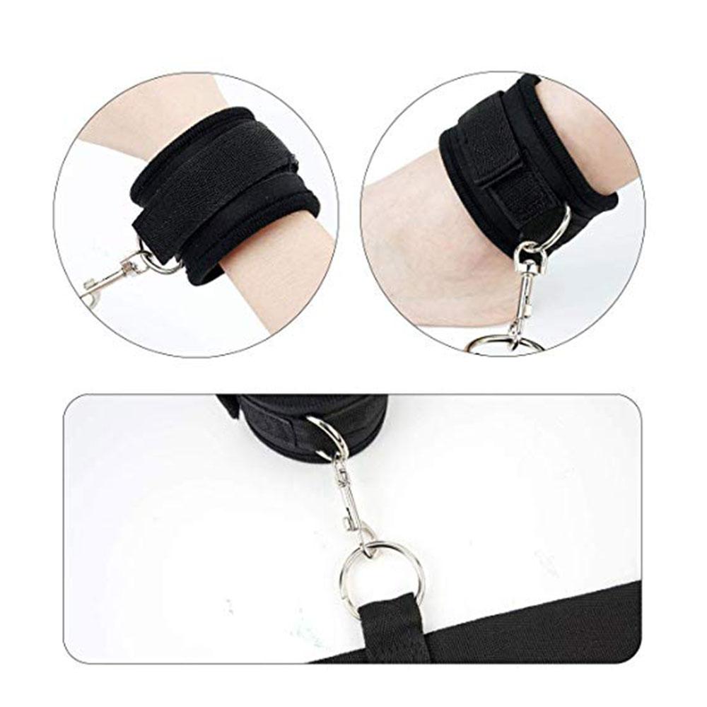 Adult Restraint Set  Bondage Handcuffs & Ankle Cuffs Slave Bed Open Leg Flirt No Vibrator Sex Toys For Women Couple Sex Shop