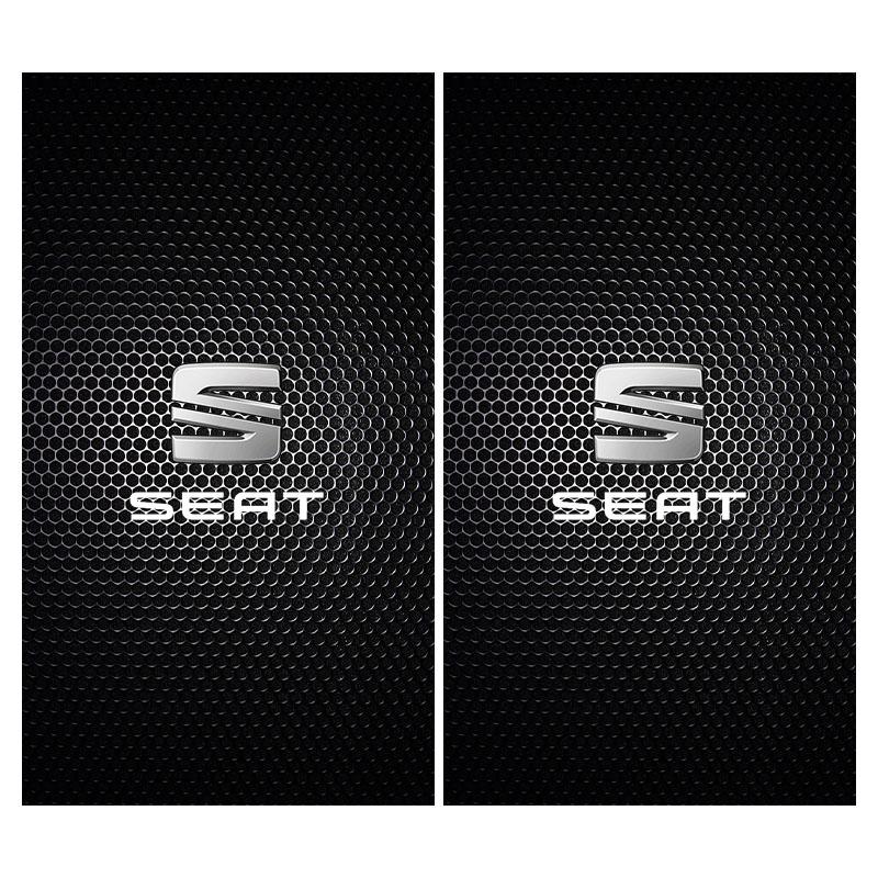 Car Emblem Center Pillar Sticker Auto Door Decorative Stickers for Seat Leon Alhambra FR Altea Ibiza Toledo Cordoba Arona 5 6 MII