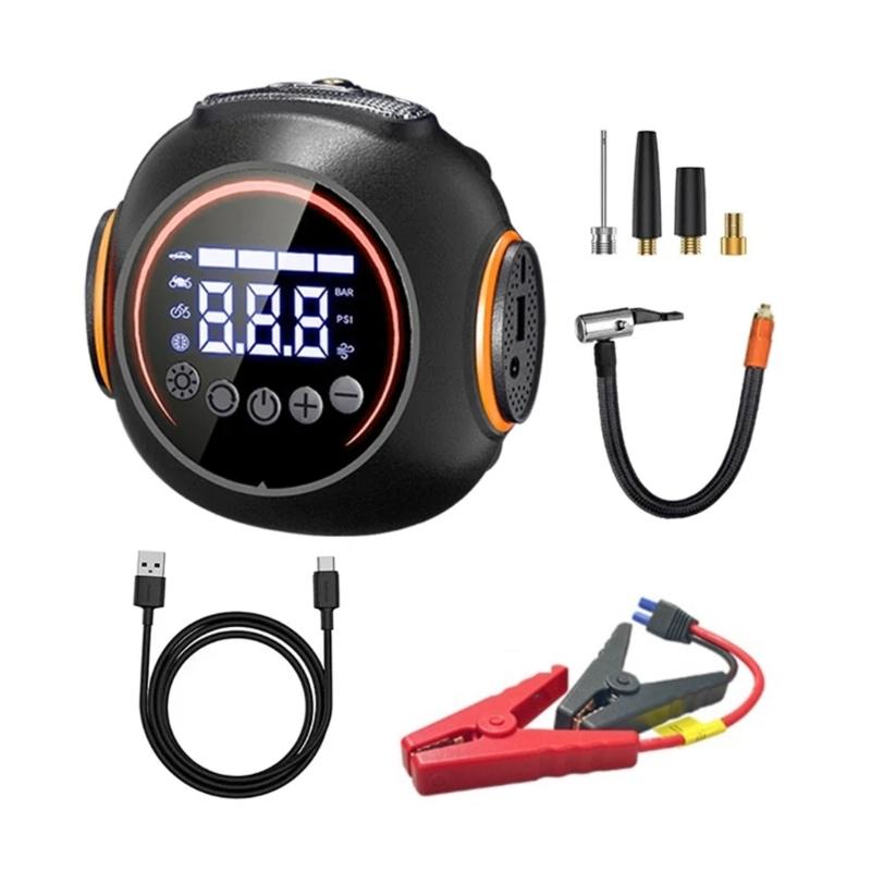

Portable Air Compressor Electric Car Pump Automatic MotorcyclesTire Inflator Digital Pressure Gauge Detect with LED Lamp
