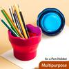 1PC Foldable and Portable Mini Water Bucket Pen Holder for Water Cup  Art Brush Specialized Telescopic Pen Holder