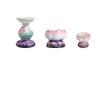 1 Stück Keramik handgefertigt bemalt Heim Kerzenhalter Butterlampe Lotus Lampenhalter Feng Shui Ornament Raumdekorationszubehör
