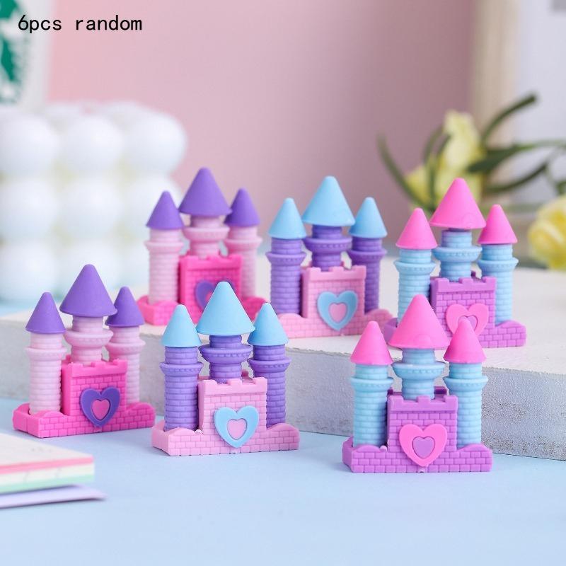 Lovely Princess Fantasy Castle Eraser Student Kawai Stationery Wholesale Childrens Day End of Period Christmas Gift Prizes
