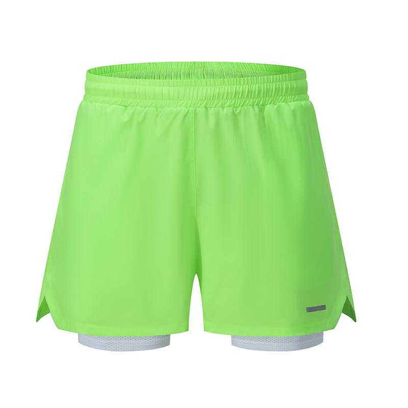 2024 Men's Quick-Dry Running Shorts: European American Two-in-One with Pocket & Sweat Towel