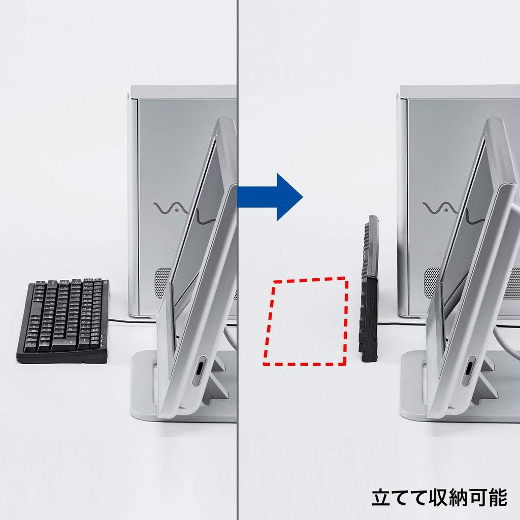 Sanwa Supply Wired Compact Keyboard Numeric USB 86 Japanese with USB To Black (No Keypad), Connection, Keys, Membrane, PS/2 Adapter, (SKB-KG3BKN2)