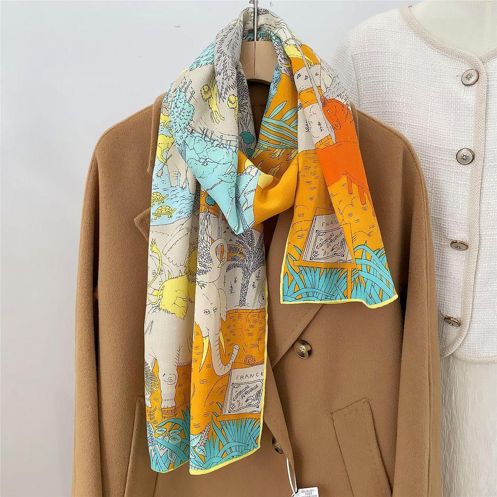 Herringbone Velvet Scarf: Winter, Versatile, Thickened, Hand-Rolled Edges, Small & Long