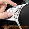 Moonlinks Steering Wheel Button Sticker Compatible With Mercedes A B C E M G SL GL GLA CLA GLK SLK GLS Class,Steering Wheel Button Decoration Trim
