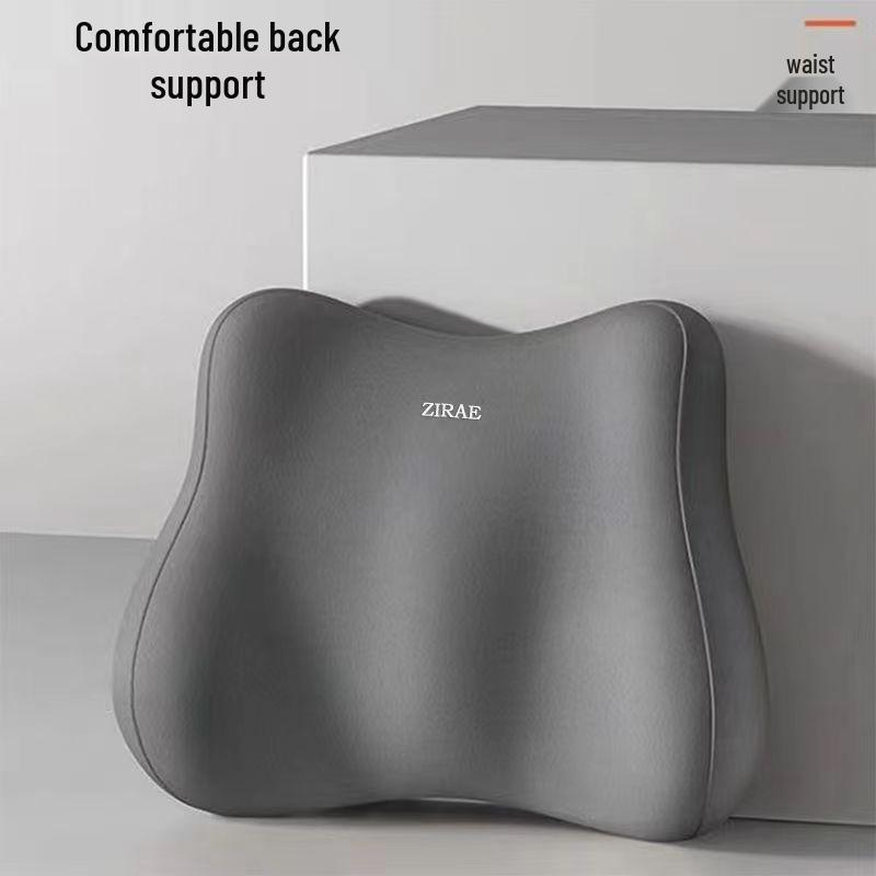 Memory Foam Lumbar Support Pillow for Office Chair: Ergonomic Cushion for Long Sitting and Back/Waist Protection