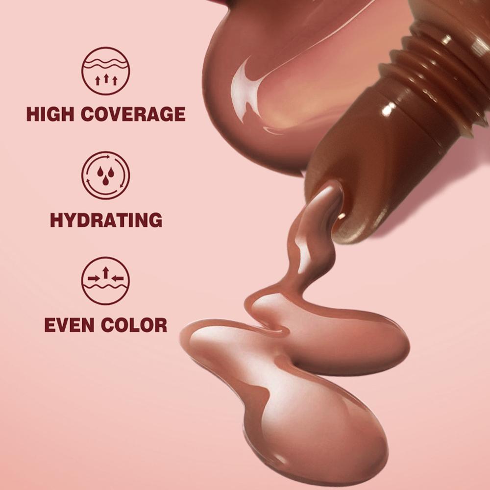 Samtiger Lipgloss in nackten Farben, Feuchtigkeitsspendender leuchtender langanhaltender hydrierender Spiegel-Flüssiglippenstift, Leicht und angenehm