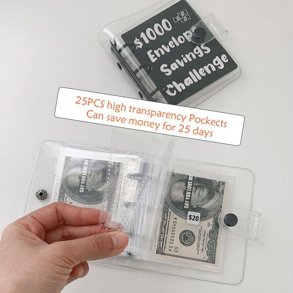 With Cash Envelopes Saving Challenge Binder Save Money Money Saving Notebook Children