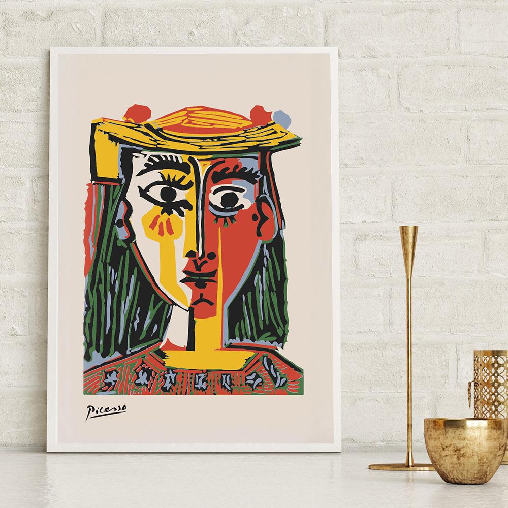 Póster de exposición de pintura abstracta vintage de Pablo Picasso, impresiones artísticas, museo, galería moderna, imagen de pared, decoración del hogar, regalo