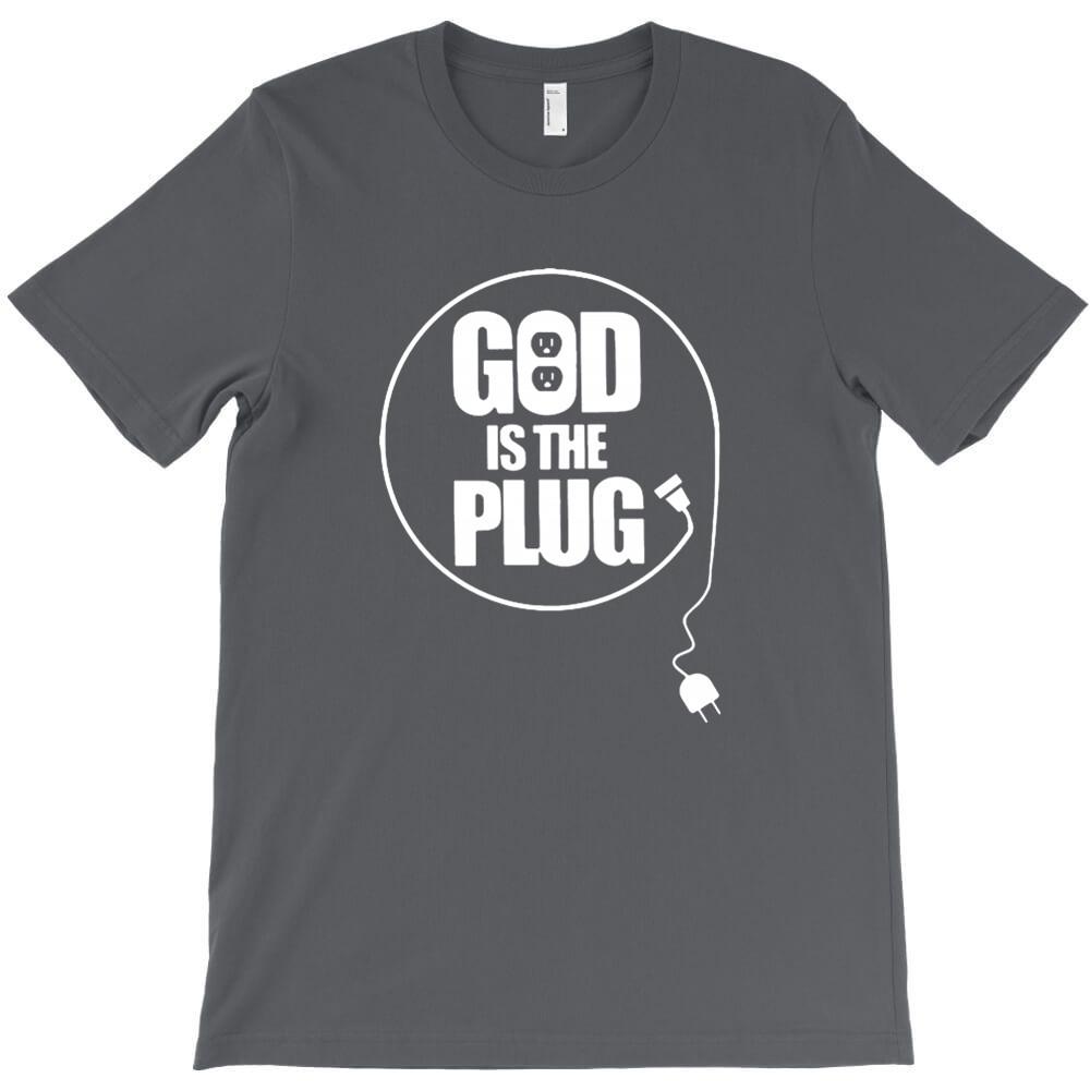 God Is The Plug T Shirt For Mens Short Sleeve Tee Shirts For Man Design
