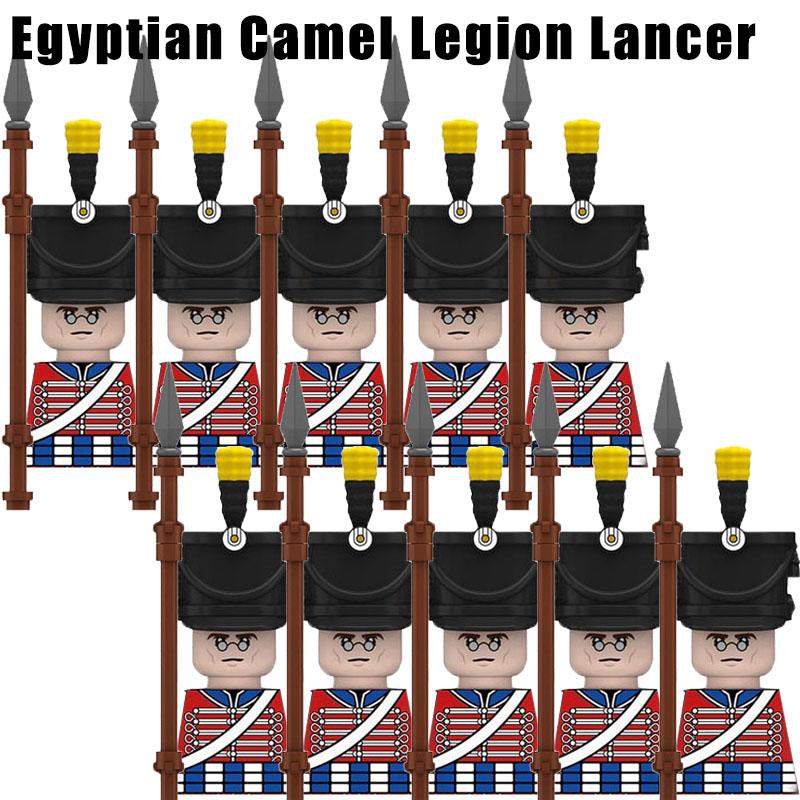 Kids Toys Napoleonic Wars Building Blocks 10pcs/lot Fusilier Lancer Soldiers Mini Action Figures Toys For Kids Christmas Gifts