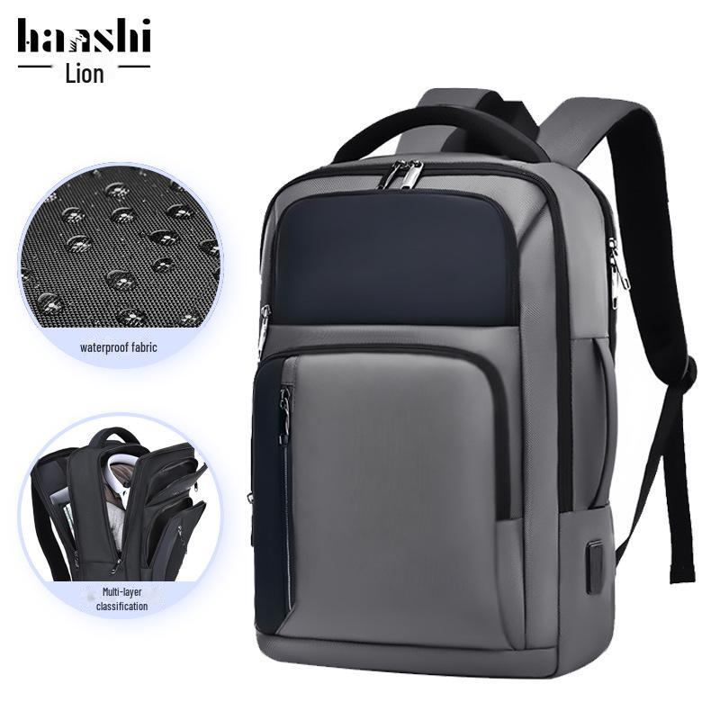 Men's Waterproof Multi-Function Business Backpack with USB Charging Port