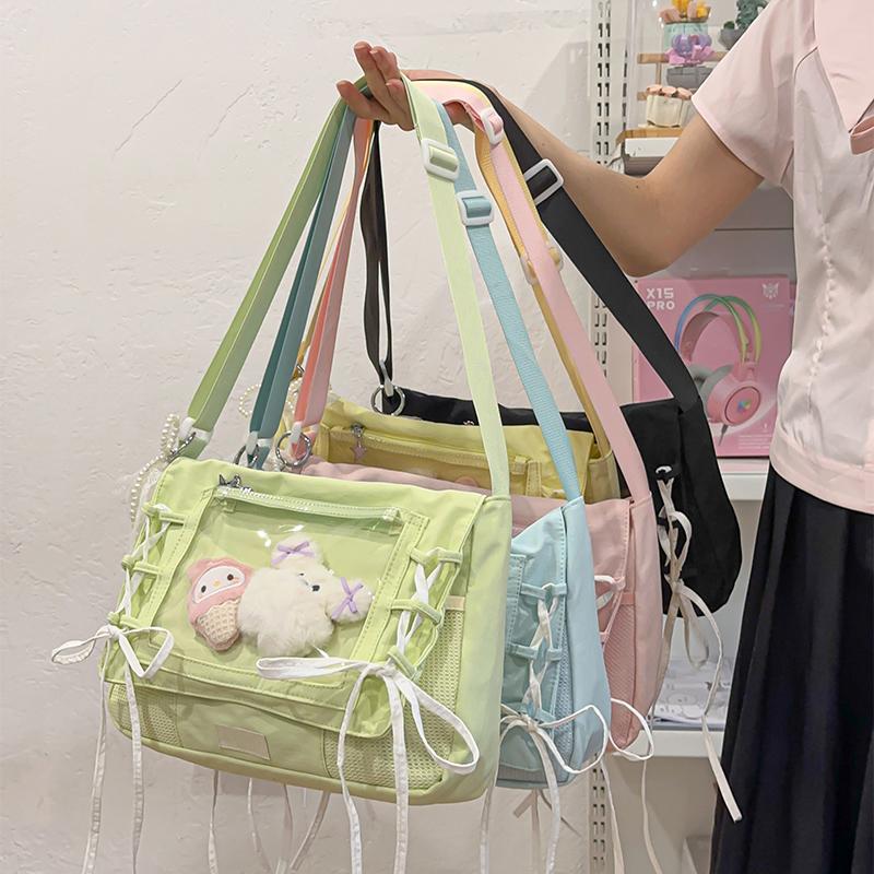 Japanese Hot-selling Ita Bag Transparent Lightweight Crossbody Bags New Sweet Cute Tote Bag Fashionable Personalized Square Bags