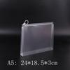 A4 Transparent 3D Zippered File Bag - Thick Frosted, Large Capacity for Students