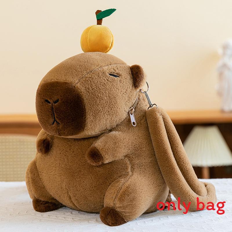 Cute Flower Capybara Burger French Fries Rabbit Decorative Backpack Plush